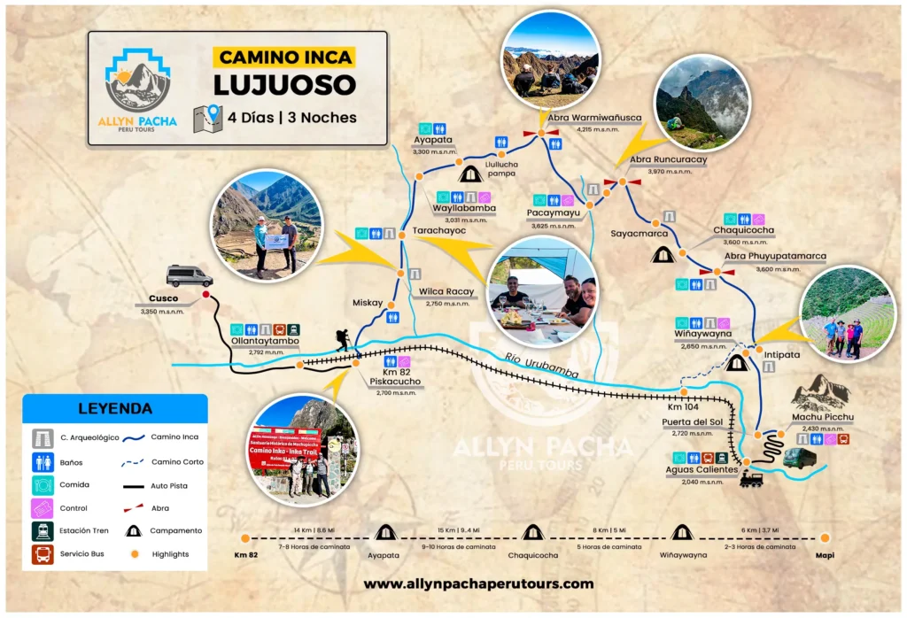 camino inca de lujo 4 dias